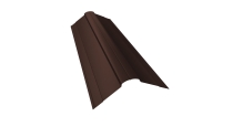 Планка конька фигурного в цвете RR 32 темно-коричневый (близкий RAL 8019) Планка конька фигурного 100x100