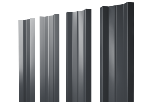 Штакетник М-образный А с прямым резом 0,45 PE-Double RAL 7024 мокрый асфальт - купить по низкой цене в официальном интернет-магазине Grand Line в Москве